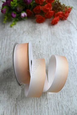 Лента репсовая 2,5 см с переходами (SF-1286) персиковый - No name фото 2