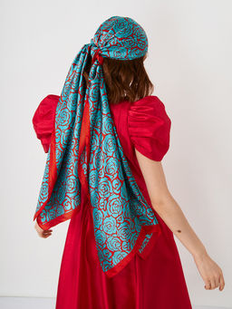 Большой, мягкий, тонкий и очень нежный двусторонний палантин с рисунком - Tantino фото 5