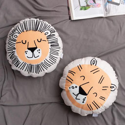 Подушка декоративная Этель Лев, 40х40 см, велюр, 100% полиэстер  фото 6