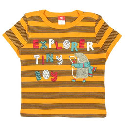 CRB wear/CWB 62539 Футболка ясельная, охра-темно-синий/Ex.Cherubino  фото 3