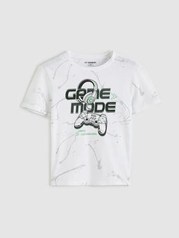 Bask?l? Erkek ?ocuk ?ortlu Pijama Tak?m?