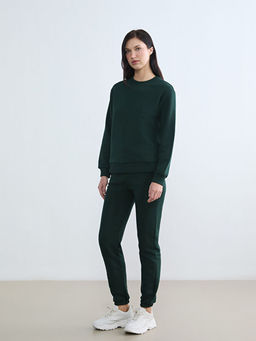 Bisiklet Yaka Kad?n Kal?n Sweatshirt