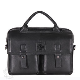 Портфель мужской кожаный 3885Z black  Zinimsk в Новосибирске
