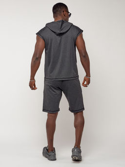 Спортивный костюм летний мужской темно-серого цвета 2262TC - FUYOUKAI фото 5