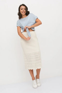 ЗЛАТА Юбка И 019/льняной