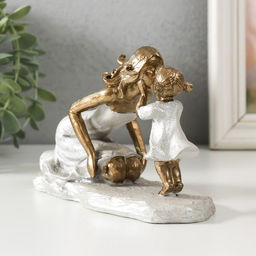 Фигурка полистоун «Мама с дочкой - нежность», 15.5×6.5×10 см