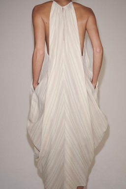 VESTIDO HALTER CON LINO ZW COLLECTION / rayas - Zara фото 8