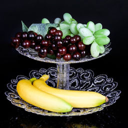 Ваза для фруктов 2-х ярусная Мелодия 20+26 см/ М6617 /уп 22/ - Галеонтрейд фото 2
