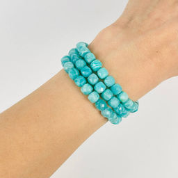 Бусины для украшений из Амазонита (62 бусины) 39 см