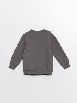 Bisiklet Yaka Uzun Kollu Bask?l? K?z Bebek Sweatshirt - Waikiki фото 3