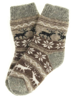 Носки детские "Лоси с орнаментом" 6695-1