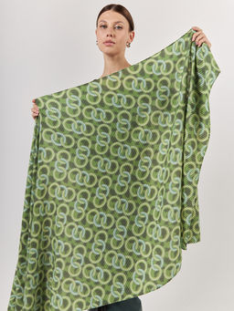 Большой, мягкий, тонкий и очень нежный двусторонний палантин с рисунком. - Tantino фото 11