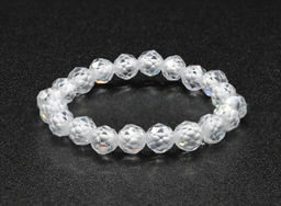 Колечко на резинке из фианитов цвет хрусталь