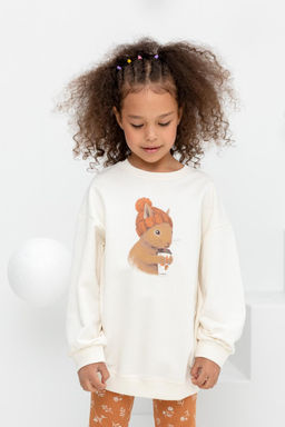 КР 302186/молочный джемпер для дев