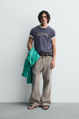 WASHED NUMBER PRINT T-SHIRT - Zara фото 9