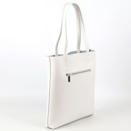 Женская кожаная сумка шоппер 8688-220 Белый - Cidirro фото 4