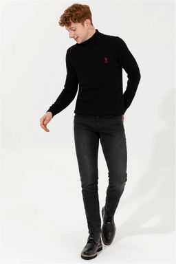 U. S. Polo Assn Мужская черная водолазка базового трикотажа, свитер - U.s. polo assn фото 10