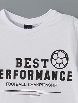 Bisiklet Yaka Erkek ?ocuk ?ortlu Pijama Tak?m?