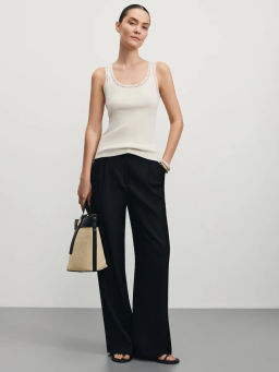 Топ с кружевной обработкой из вискозы / Zarina  фото 2