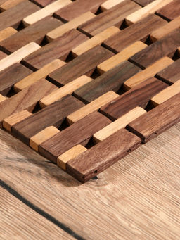 Коврик из тикового дерева, 40×30×0.7 см