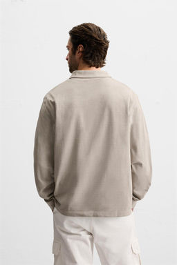 TEXTURED PIQUE POLO SHIRT - Zara фото 11