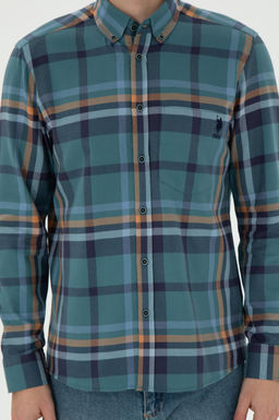 Мужская темно-зеленая рубашка с длинным рукавом Неожиданная скидка в корзине - U.s. polo assn фото 7