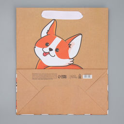 Пакет крафтовый вертикальный Пёсик, ML 23 27 11.5 см - Дарите счастье фото 6