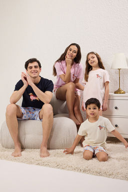 Mavi Erkek Cocuk %100 Pamuk Animal Bask?l? Family Pack/Aile Orme Pijama Tak?m? TKDSS25PT00029 - Trendyolmilla фото 7