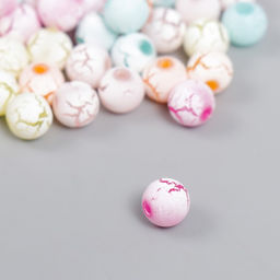 Бусины для творчества пластик Кракелюр пастельные тона набор 20 гр d=0,8 см - Арт узор фото 3