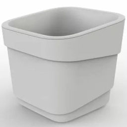 Цена за 2 шт. Горшок для цветов пластиковый 2,2л d-15,5см "Hills" молочный