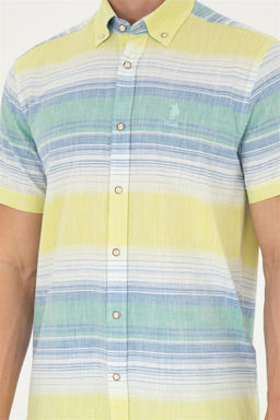 Мужская неоново-желтая рубашка с коротким рукавом - U.s. polo assn фото 6