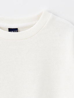 Bisiklet Yaka Basic Uzun Kollu Erkek ?ocuk Sweatshirt