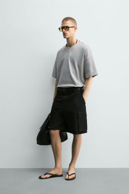 SUDADERA BOXY FIT INTERLOCK / Gris claro - Zara фото 4