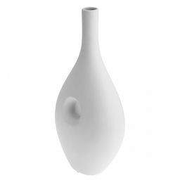 Ваза керамическая "Кейптаун" 2,1л, 18х10см h38см, д/горла - 2,4см, матовая глазурь, цвет - белый, в коробке (Китай)