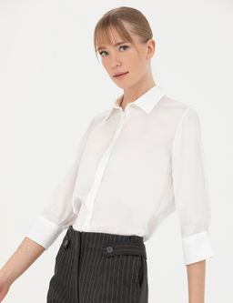 Ekru Comfort Fit Saten G_mlek - Pierre cardin фото 3