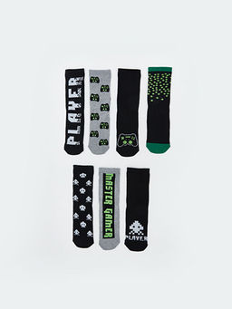 Desenli Erkek ?ocuk Soket ?orap 7li