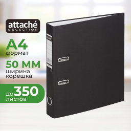 Папка-регистратор ECONOMY, б/мет.уг,50мм,черн, ПБП1,карм.кор - Attache фото 2