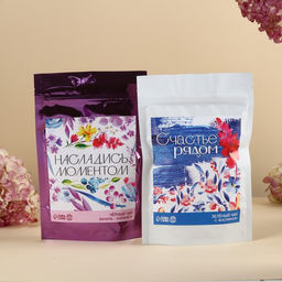 Набор чая в дой паке 2 шт Счастье рядом и Насладись моментом - Фабрика счастья фото 2