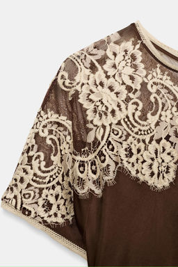 ZW COLLECTION LIMITED EDITION SATIN LACE DRESS - Zara фото 6