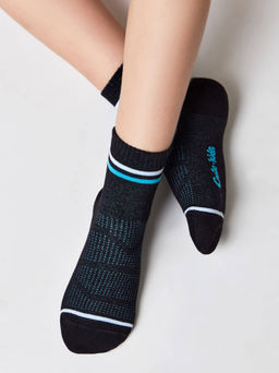 Цена за 2 пары Conte-kids ACTIVE (короткие) черный-бирюза