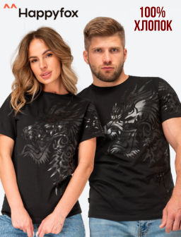 Хлопковая футболка с принтом дракон Happy Fox фото 2