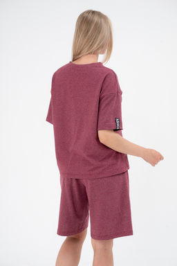 Костюм из футера унисекс бордо-меланж - Амадэль фото 11