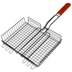 Решётка-гриль для мяса Maclay Premium, хромированная сталь, 57x31 см, рабочая поверхность 31x28 см  фото 4