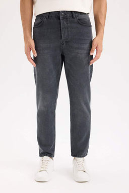 90s Slim Fit Dar Kal?p Yuksek Bel Dar Paca Jean Y?kamal? Pantolon - Defacto фото 2