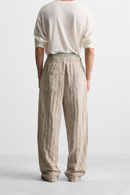 RELAXED FIT JACQUARD TROUSERS - Zara фото 23