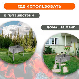 Мангал Maclay Мини, без шампуров, 30х24х30 см фото 2