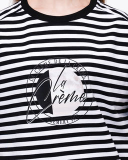 Свитшот хлопковый полосатый с наклейкой, тельняшка - Elena sorti фото 11