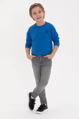 Erkek _ocuk Saks Basic Bisiklet Yaka Sweatshirt Sepette S_rpriz _ndirim - U.s. polo assn фото 5