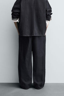PLEATED WIDE-LEG JEANS - Zara фото 3