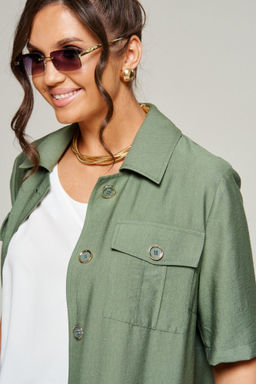 Костюм 6336 хаки, Брюки, Блуза, Топ - Beautiful and free фото 14